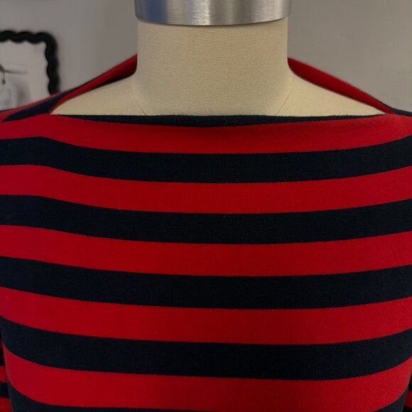 Kate Spade Saturday Striped Stretch Knit Pullover Coastal French Girl Timeless - Picture 3 of 8